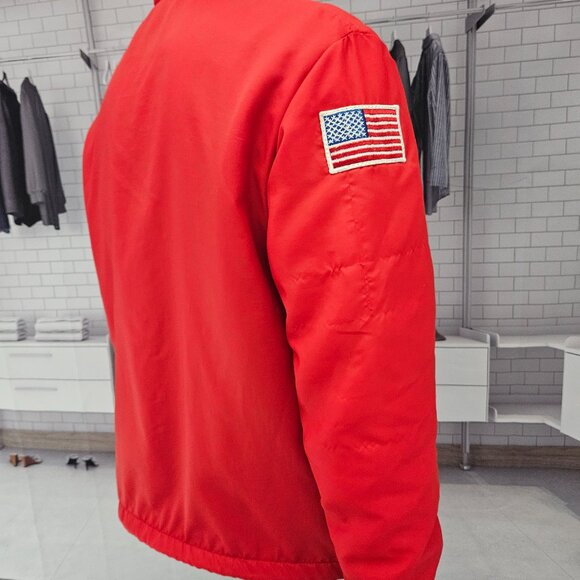 Ford Cobra Jacket Racing Mechanic Windbreaker COAT Red Size Medium - Picture 12 of 13